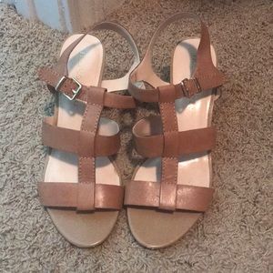 Franco Sarto Tan Brown Wedges